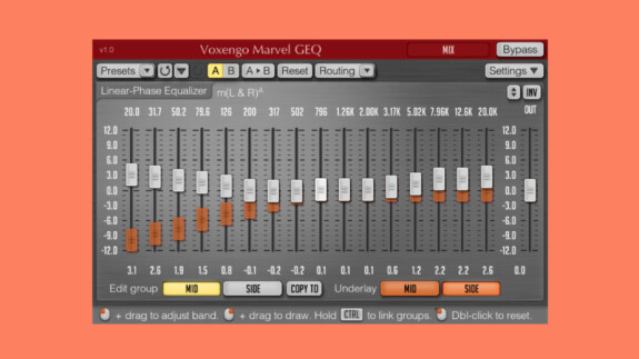 Voxengo Marvel GEQ: Phasenlinearer Equalizer für lau