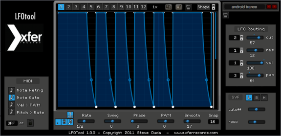 Xfer Records LFO Tool: Komplexer LFO für Lautstärke, Panning und Filter