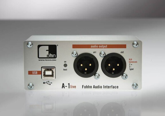 Fohhn A-1 live: Audio Interface für USB → XLR