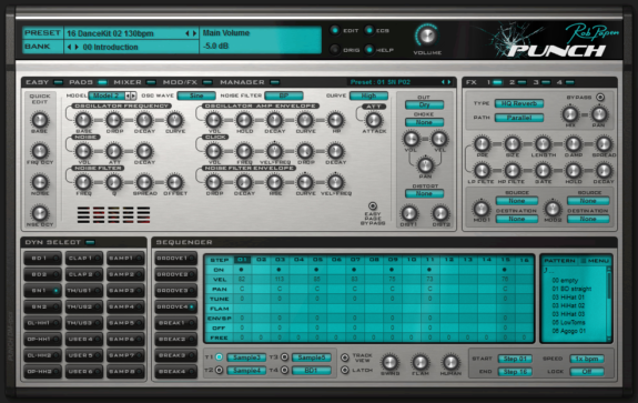 Rob Papen Punch Testbericht: Virtuelle Drum Machine für Fortgeschrittene