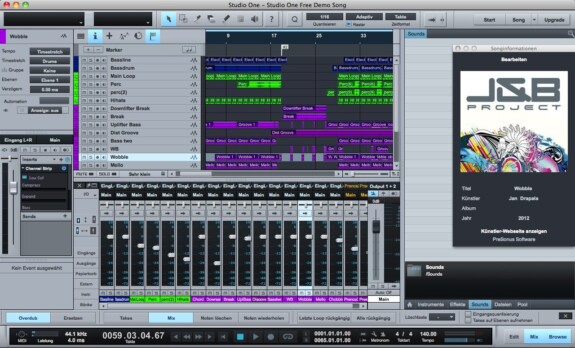 PreSonus Studio One Free/Prime: Kostenlose DAW