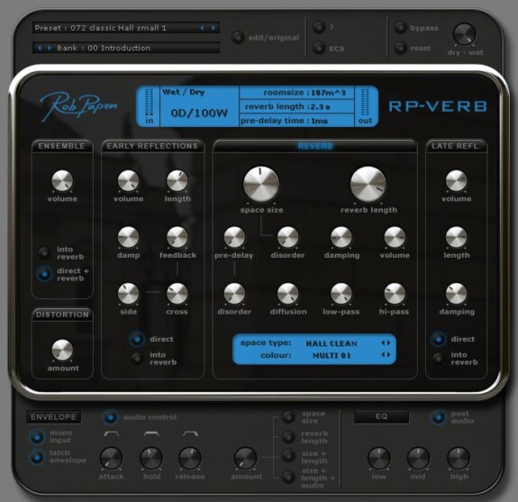 Rob Papen RP-Verb Testbericht: Algorithmisches Hall-Plugin