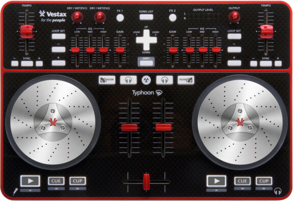 Vestax Typhoon Testbericht: DJ-Controller für zwei Decks