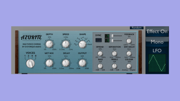 Distorque Azurite: Gratis Chorus Plugin mit allem Pipapo