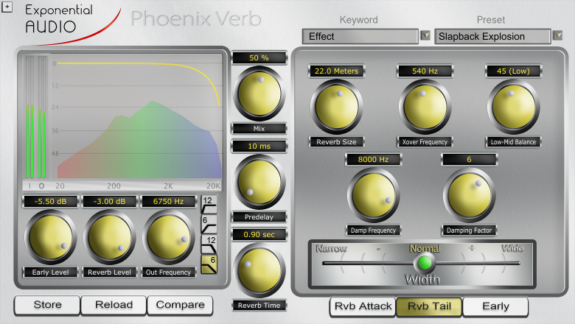 Exponential Audio Phoenix Verb Testbericht: Algorithmischer Halleffekt