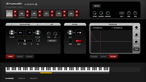 E-Phonic Drumatic 4: Drum Synthesizer Plugin aktualisiert