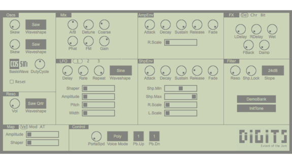 Freeware Friday: Extent of the Jam Digits – Phase Distortion Synthesizer