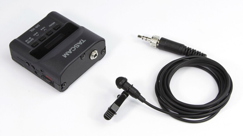 TASCAM DR-10L inklusive Lavalier-Mikrofon.