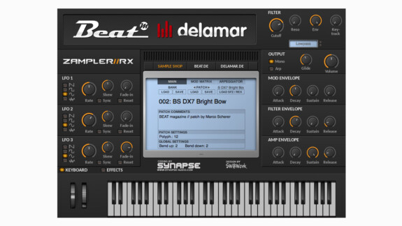 Zampler//RX 64 Bit + exklusives Sample Pack: Erstes Highlight von Beat & delamar
