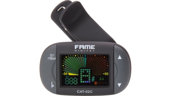 Fame CAT-02C Clip-on Tuner Chromatic Test: Stimmgerät für Gitarre & Co.