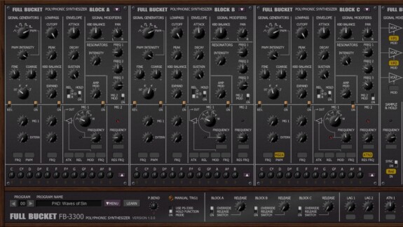 Full Bucket Music FB-3300 – Emulation des KORG PS-3300