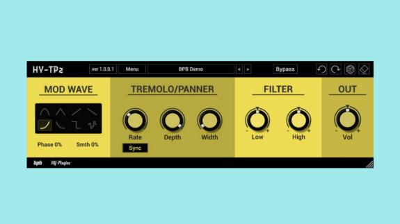 HY-Plugins HY-TP2: Kostenfreier Tremolo und Auto-Pan-Effekt