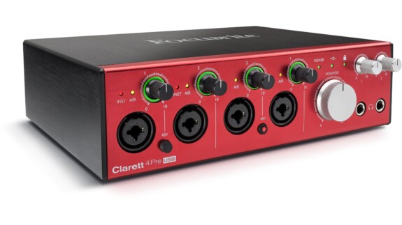 Focusrite Clarett 4Pre USB: Audio Interface mit analogen 8 Eingängen