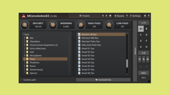 MeldaProduction MConvolutionEZ: Gratis Faltungshall Plugin