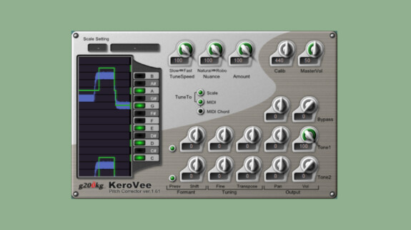 g200kg KeroVee: Kostenloses Auto Tune Plugin mit Bonuseffekten