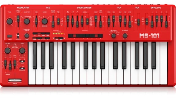 Behringer MS-101-RD: Analoger Synthesizer alter Schule mit 32 Tasten