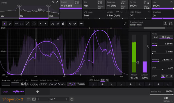 Cableguys CrushShaper: Rhythmischer Bitcrusher