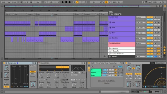 SINEE Ableton Live Templates Test: Komplette Techno Tracks