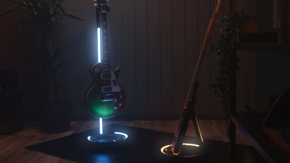 Gravity Glow Stand: Leuchtende Gitarrenständer