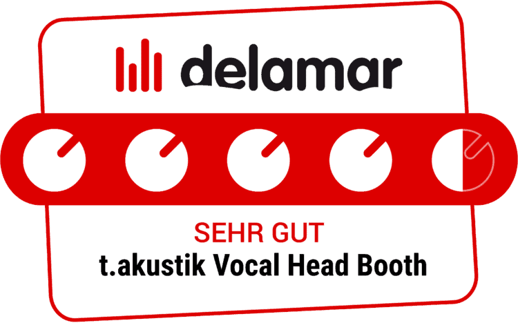 t.akustik Vocal Head Booth Testsiegel