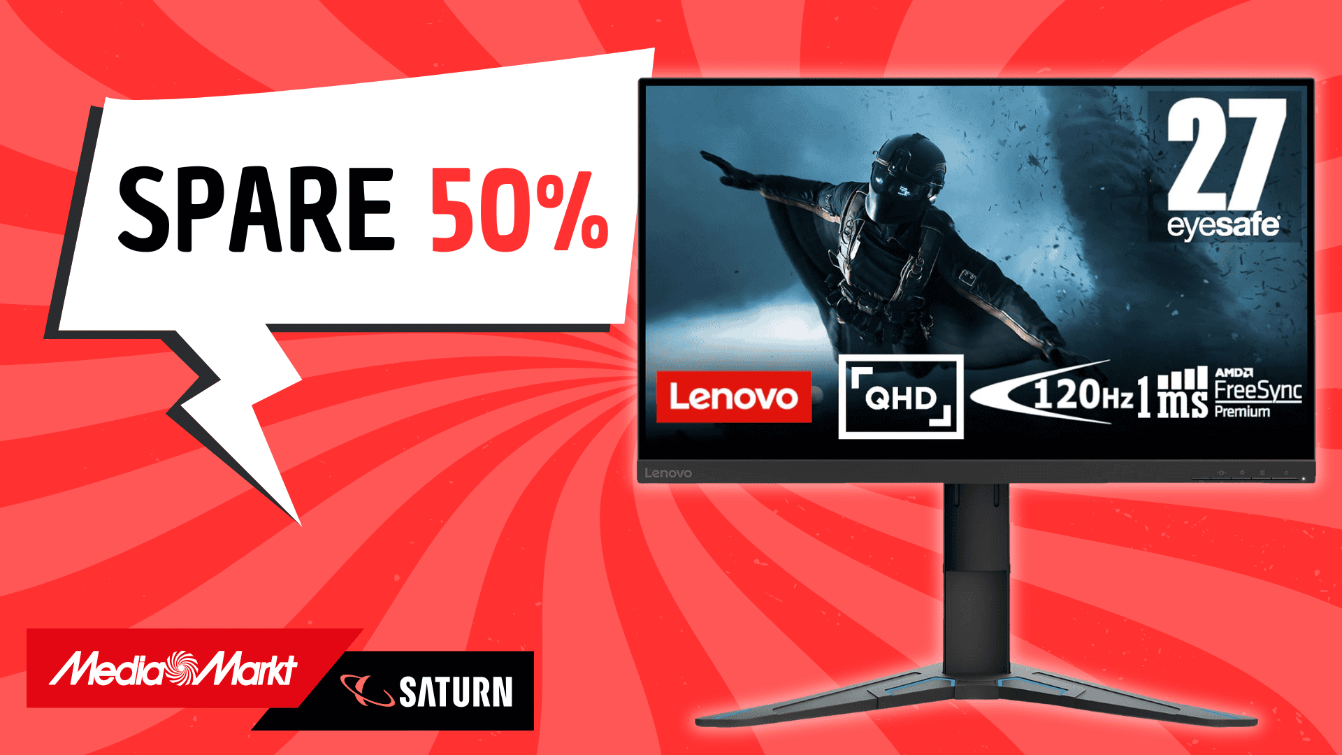 MediaMarkt Angebot LENOVO G27qe-20 27 Zoll QHD