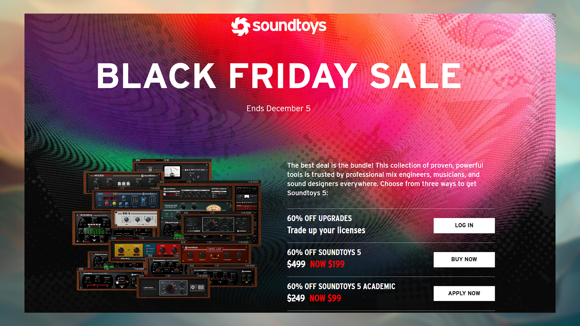 Soundtoys Black Friday 2024